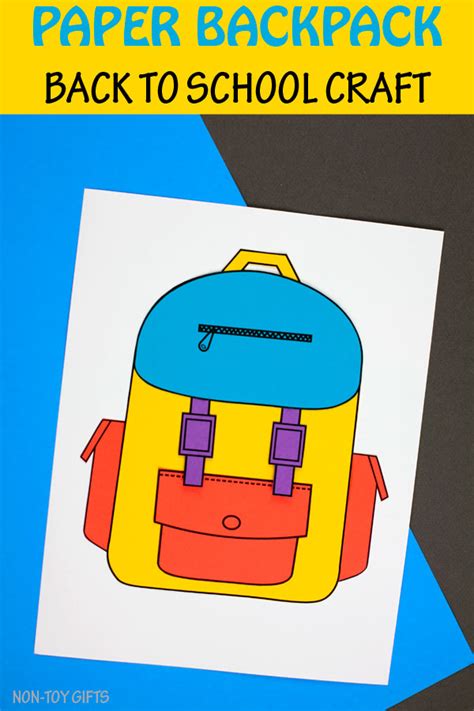 Image result for Backpack Craft for Kids