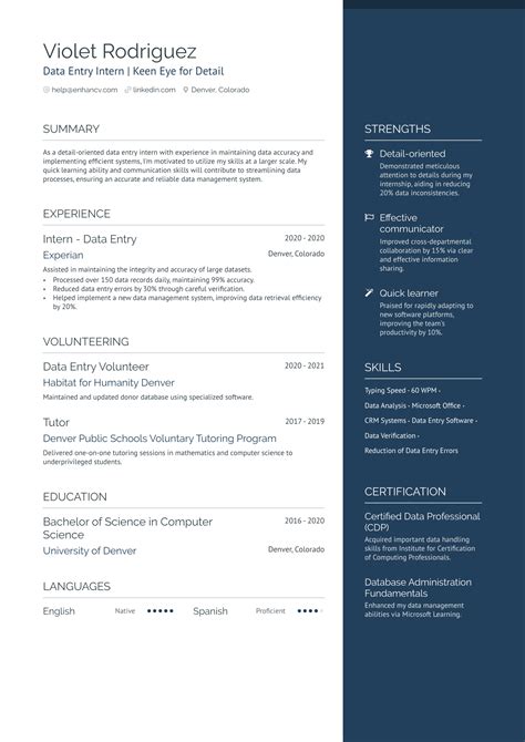 Image result for ABA Data Entry Resume Example