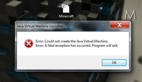 Image result for Java Virtual Machine Error While Running Minecraft