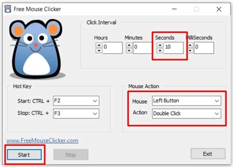 Free Mouse Clicker latest version for PC to simulate mouse clicks