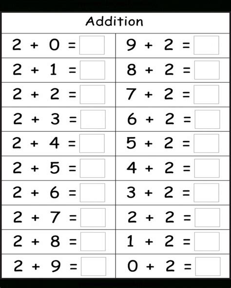 Free Printable Basic Math Worksheets に対する画像結果