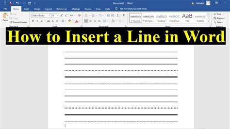 How to Insert a Line in Word (The QUICK & EASY Way) | Shortcut Key to ...