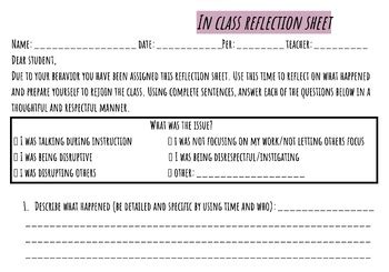 Image result for Student Safety Reflection Sheet