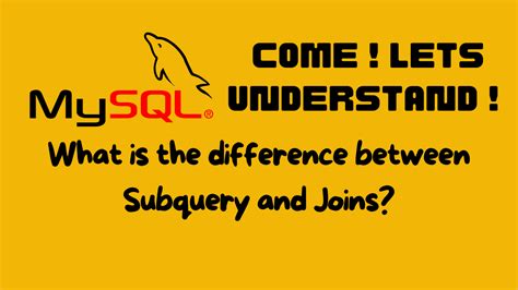 Image result for Simple Difference Between Join and Subquery