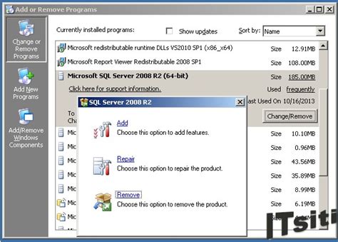 Résultat d’images pour SQL Server in Windows Add and Remove