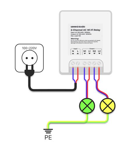 Image result for Wi-Fi Relay Module Ckt Diagram