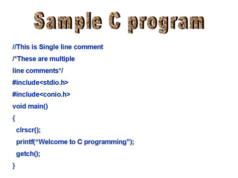 Image result for C Programming Sample Code