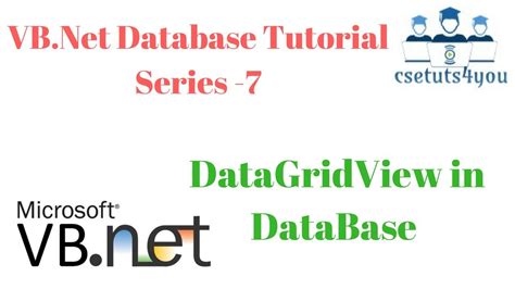 Vb.net DataGridView Update Video Tutorial に対する画像結果