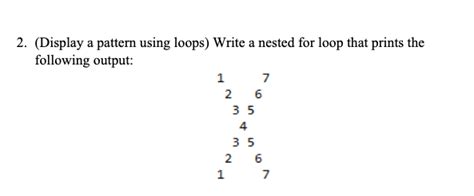 Image result for Nested for Loop Number Patterns