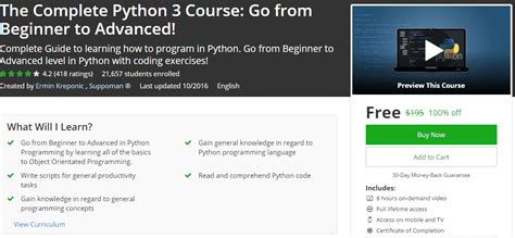 Image result for Python Beginner to Advanced Udemy