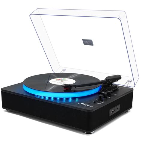 Afbeeldingsresultaten voor Portable Rechargeable Record Player LED Light
