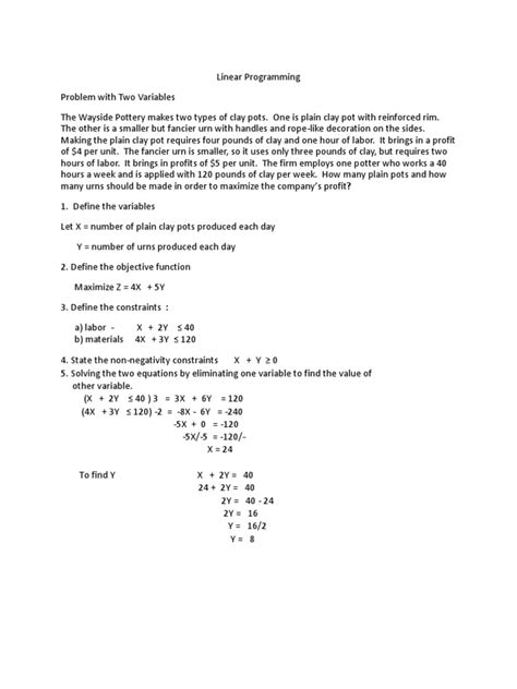 Image result for Linear Programming PDF