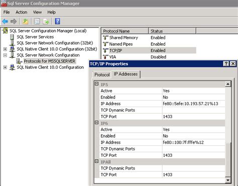 Image result for SQL Server Configuration Manager Protocol for MS SQL Server Properties