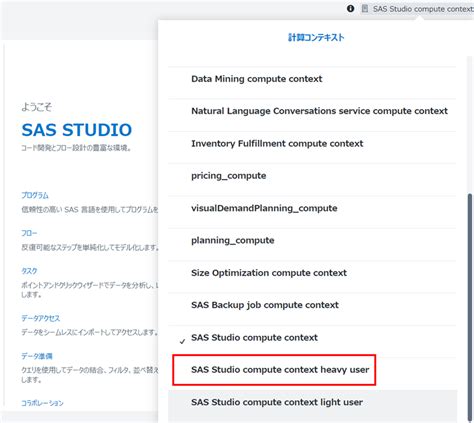 SAS Management Console に対する画像結果