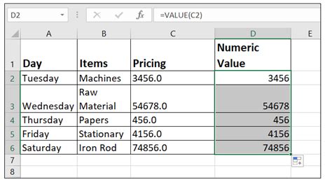 Image result for Excel Value