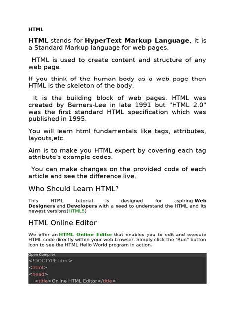 Image result for HTML for Beginners PDF