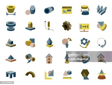 Toradh íomhá ar 3D Modeling Software Icon Set