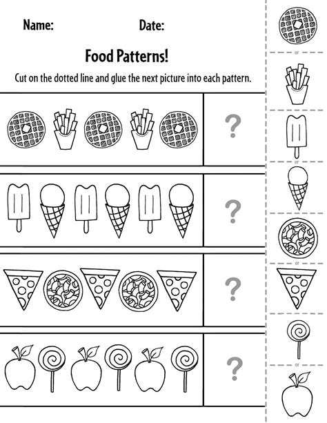 Image result for Printable Pattern Worksheets
