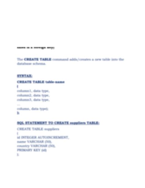 Image result for SQL Define Table in Statement Itself