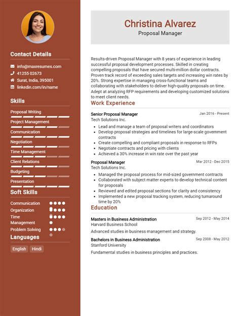 Afbeeldingsresultaten voor Proposal Manager Resume Examples