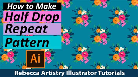 How to Make Half Drop Repeat Adobe Illustrator!!! - YouTube