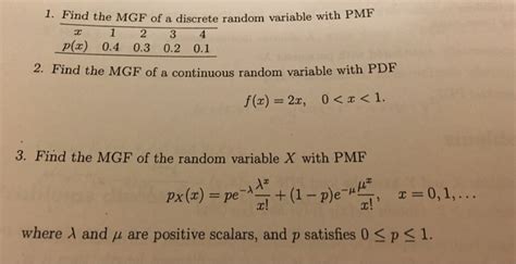 Image result for MGF Discrete Random Variabel