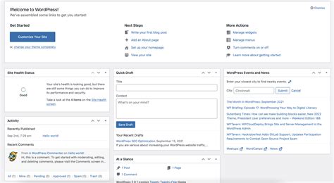Image result for WordPress Admin Dashboard