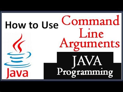 Implementing Command Line Arguments in Java に対する画像結果