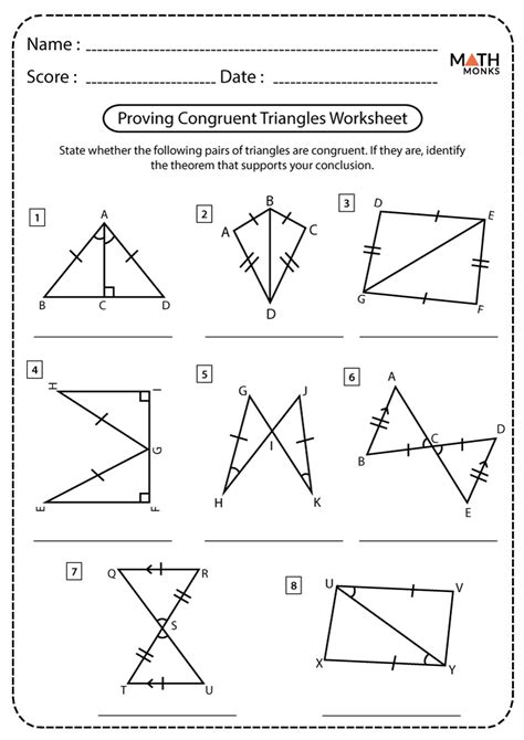 Image result for Triangle Congruence Worksheet Answer Key Back Side