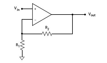 Image result for Non Inverting Op-Amp without Feedback