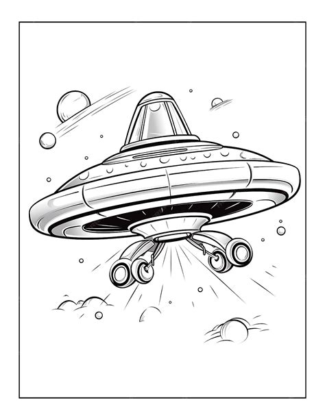 Image result for Alien Spaceship 3D Coloring Pages