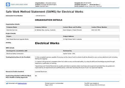 Afbeeldingsresultaten voor HSE Method Statement