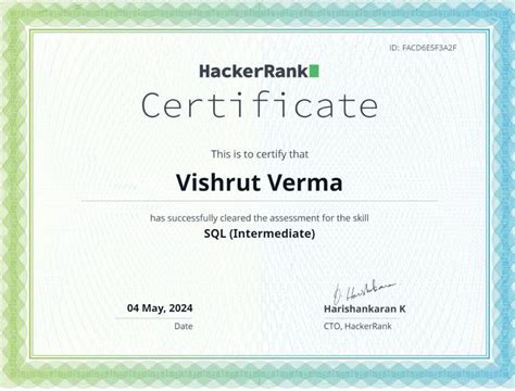 Toradh íomhá ar HackerRank SQL Test