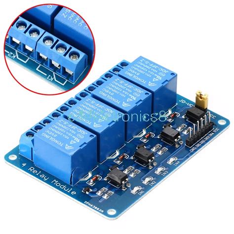 4 Channel Relay Module with Optocoupler for Flashing Lights എന്നതിനുള്ള ഇമേജ് ഫലം