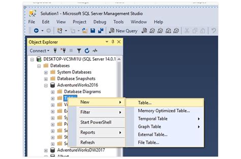 Creating a Database and Table Using SQL に対する画像結果