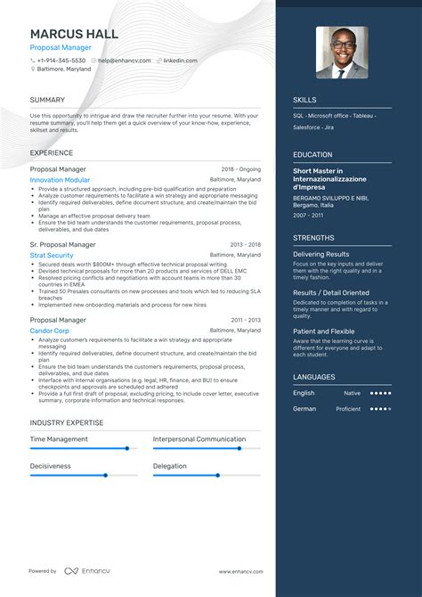 Afbeeldingsresultaten voor Proposal Manager Resume Examples