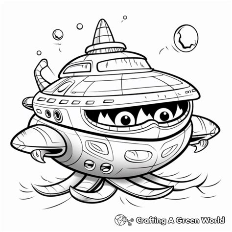 Image result for Alien Ship Coloring Page