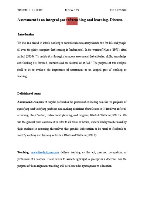 Toradh íomhá ar Assessment as an Integral Part of Teaching Module