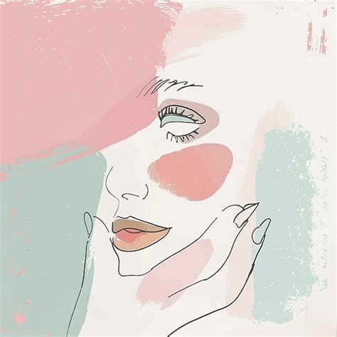 Cute Aesthetic Face Drawing に対する画像結果