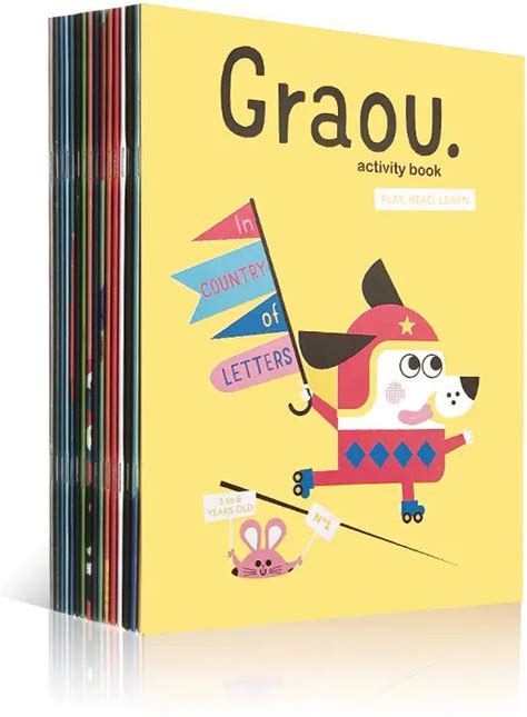 Graou Activity Book Children's Handmade English Book After Class Exercise Book Story Reading Game Music