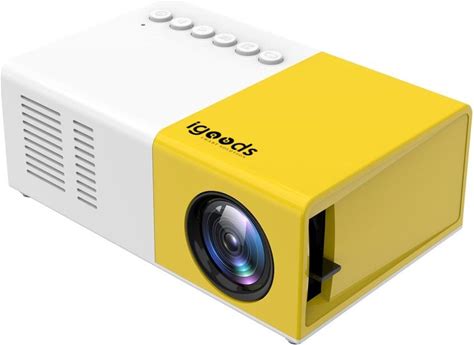 Igoods Mini Beamer - Led Projector Voor Multimedia - Draagbare Filmprojector - Home Cinema - Ondersteuning Voor AV/USB/HDMI/TF-Ingang Voor Home Ent...