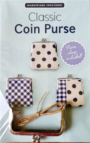 Classic Coin Purse Pattern With Silver Clasp Finished Size 3.25" X