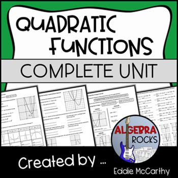 Graphs Of Quadratic Functions Unit - Graphing Quadratics