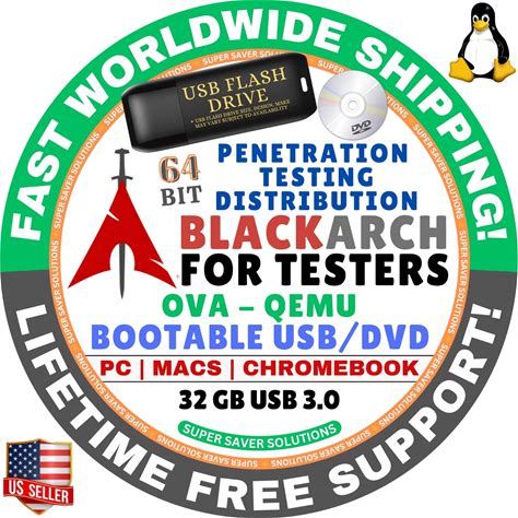 Blackarch Linux Os Full Iso Slim Xfce Net Bootable Usb/ Dvd, 64Bit,