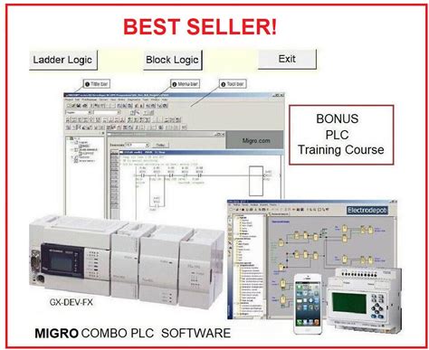 Plc Programming Software Ladder & Function Logic Control W Simulation & Training