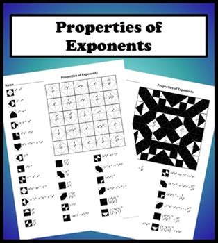 Properties Of Exponents Color Worksheet