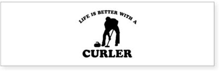 Curler Vector Designs Sticker (Bumper)