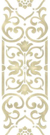 Vertical Scroll Wall Stencil SKU 3386 By Designer Stencils
