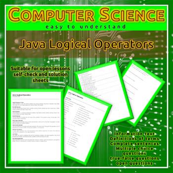 Easy COMPUTER SCIENCE - Java Logical Operators (Infotext + Exercises)