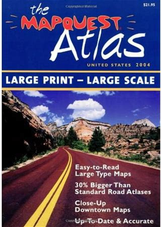 Pre-Owned The Mapquest Large Print Large Scale Atlas Of The United States 2004 Edition: Reprint Paperback